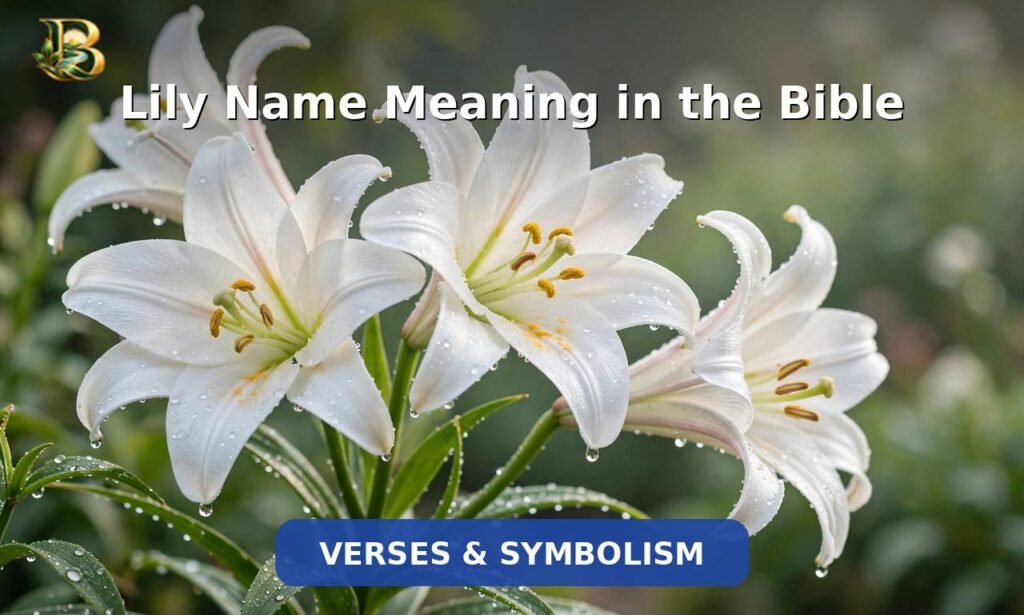 Lily name meaning in the Bible - elegant white lilies in full bloom